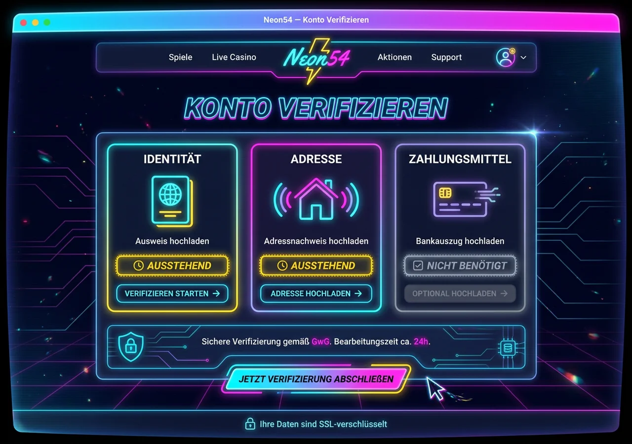Konto-Verifizierung (KYC) – Neon54